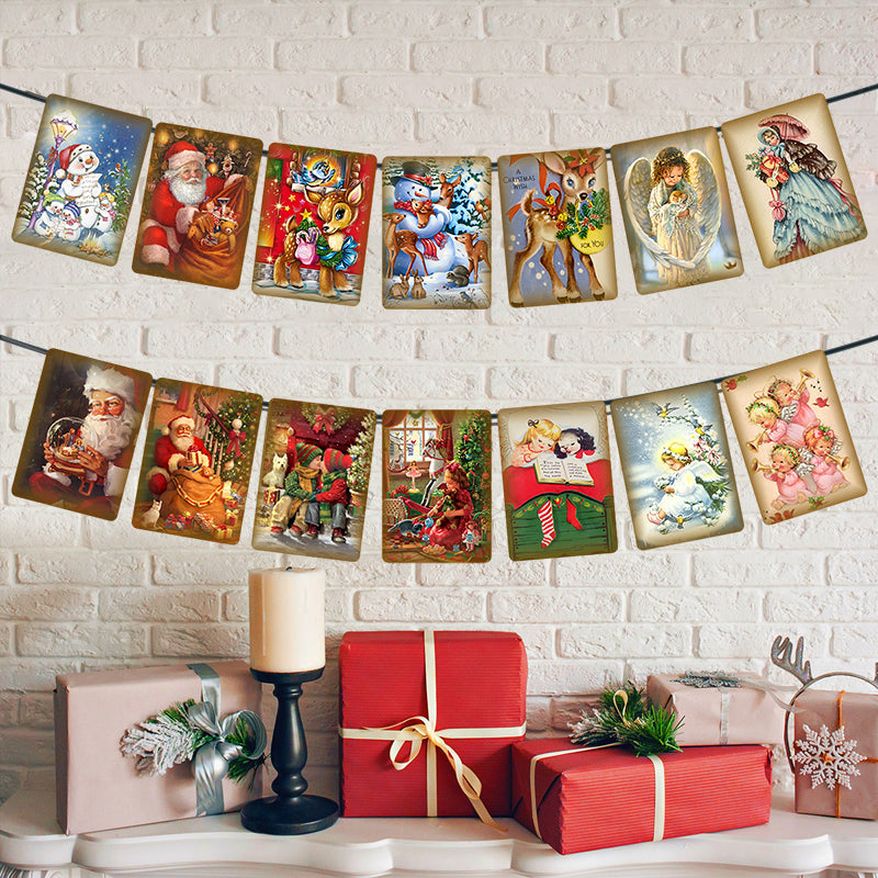 Julebanner i vintage stil