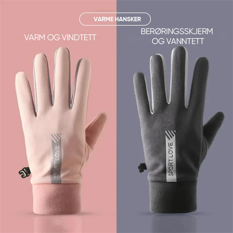 Vanntette fingerberøringsskjerm Sklisikre kuldebestandige hansker