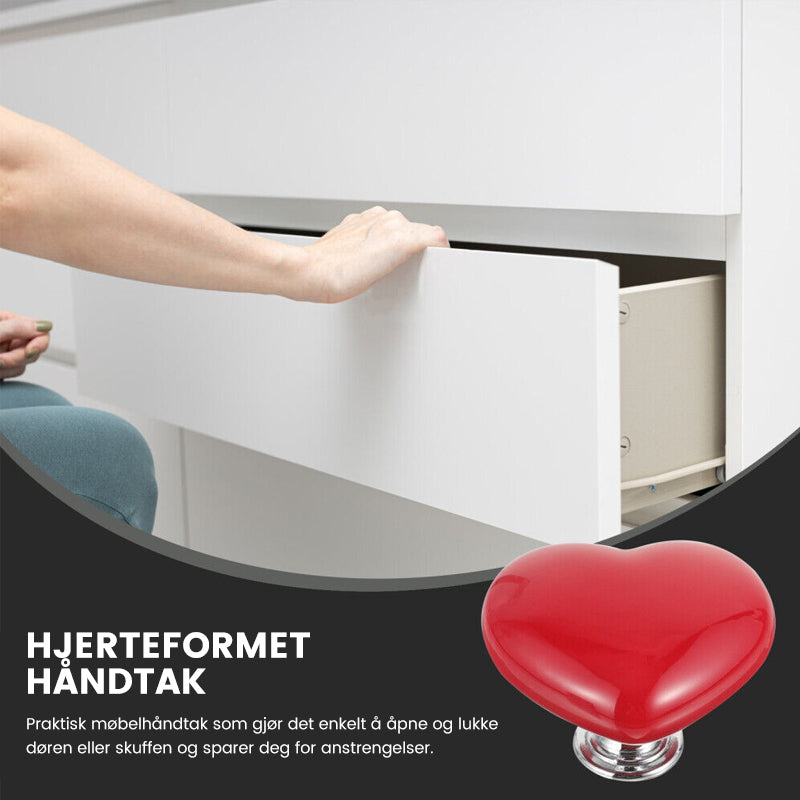 Hjerteformet toalettknapp