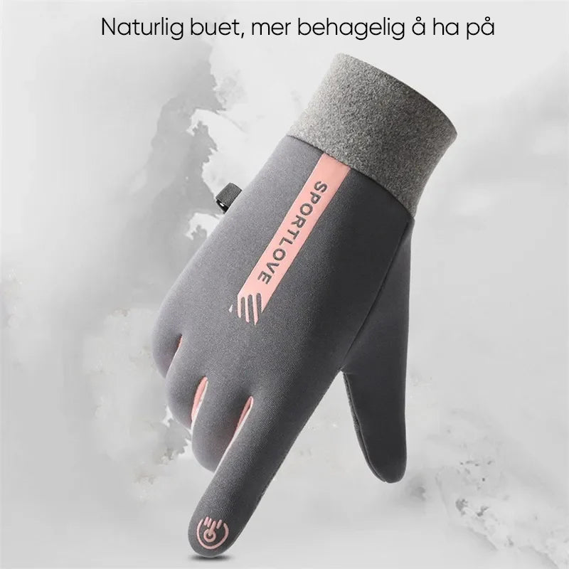Vanntette fingerberøringsskjerm Sklisikre kuldebestandige hansker